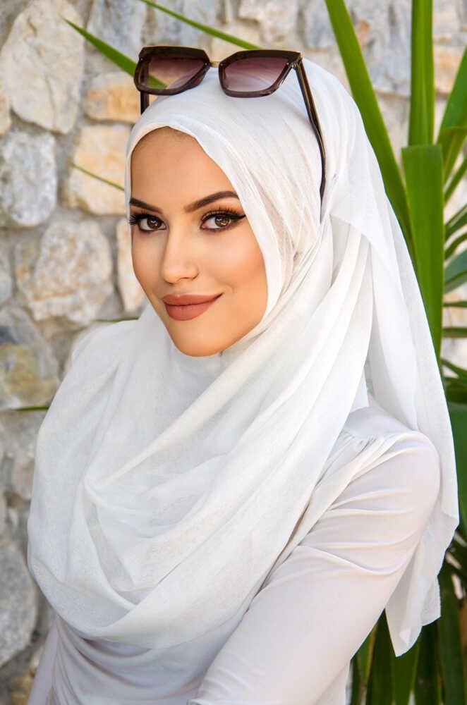 Kırık Beyaz Double Şal