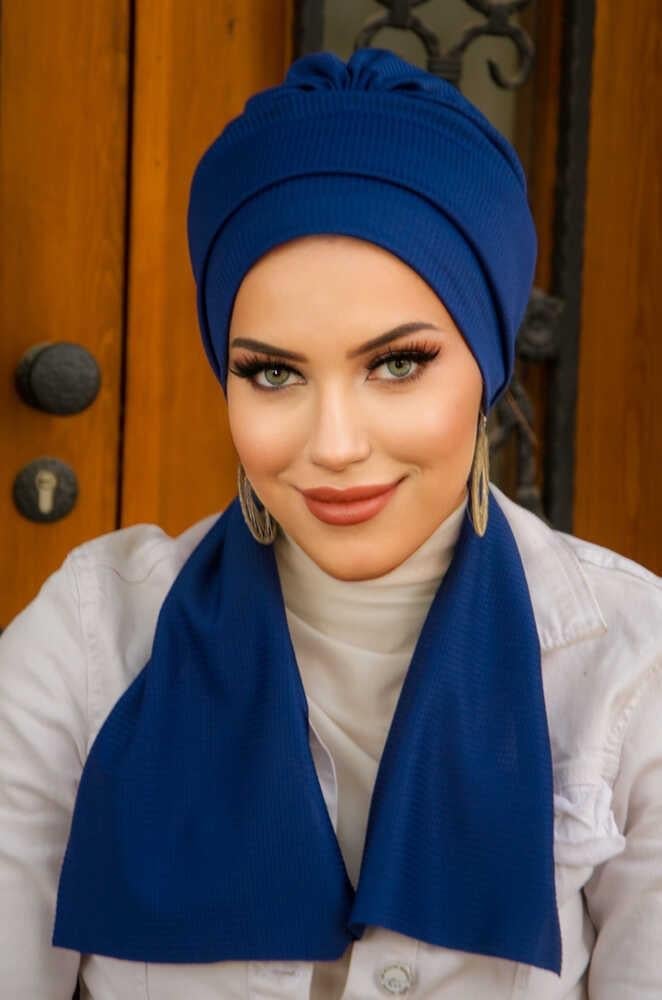 Lacivert Hazır Atkılı Bone