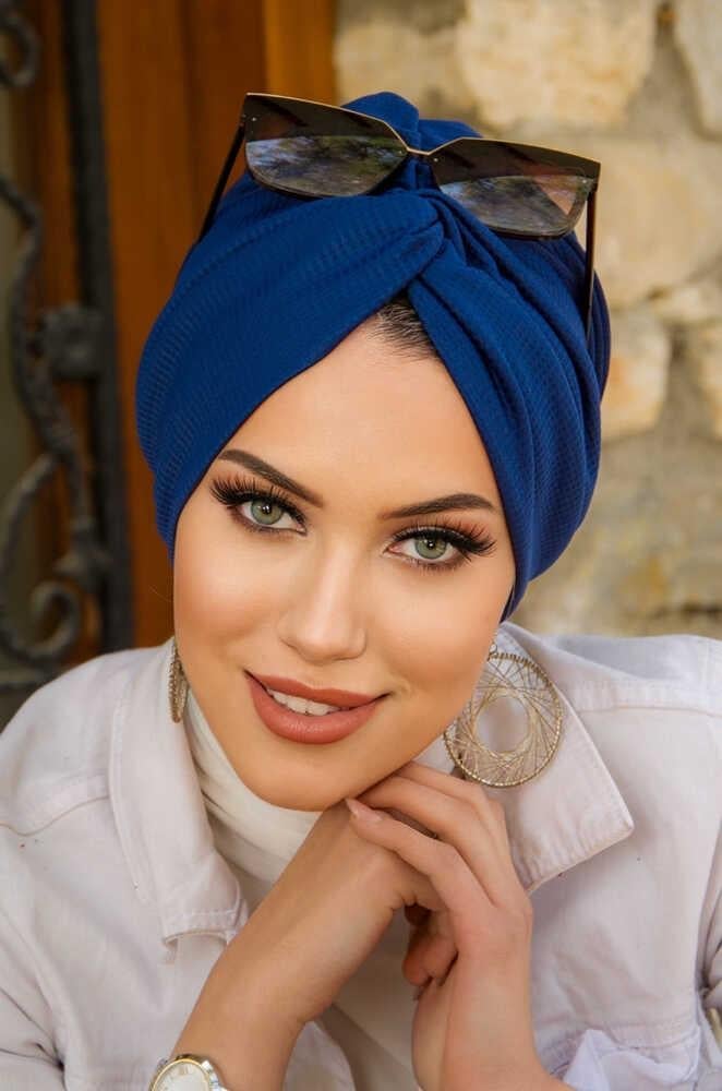 Lacivert Hazır Burgu Düğüm Bone