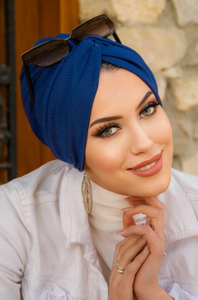 Lacivert Hazır Burgu Düğüm Bone