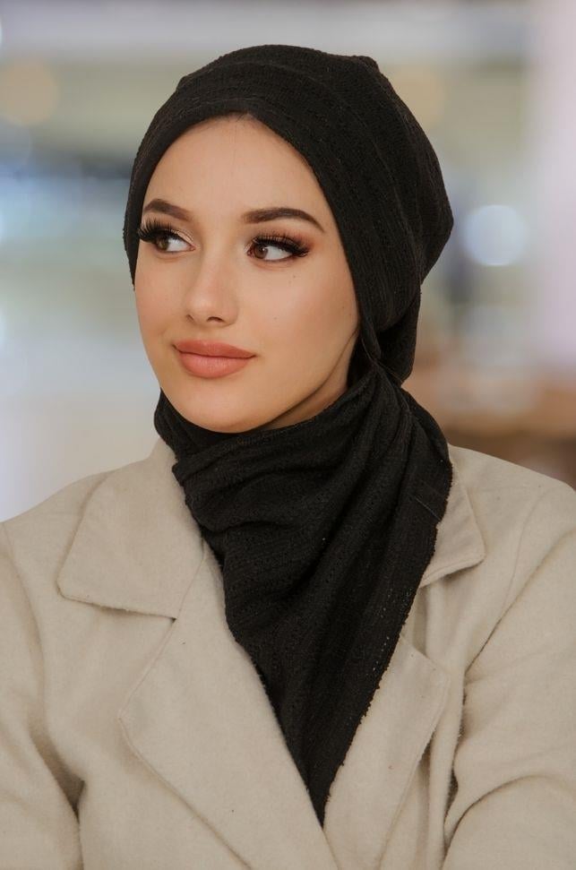 Lacivert Triko Tesettür Bere