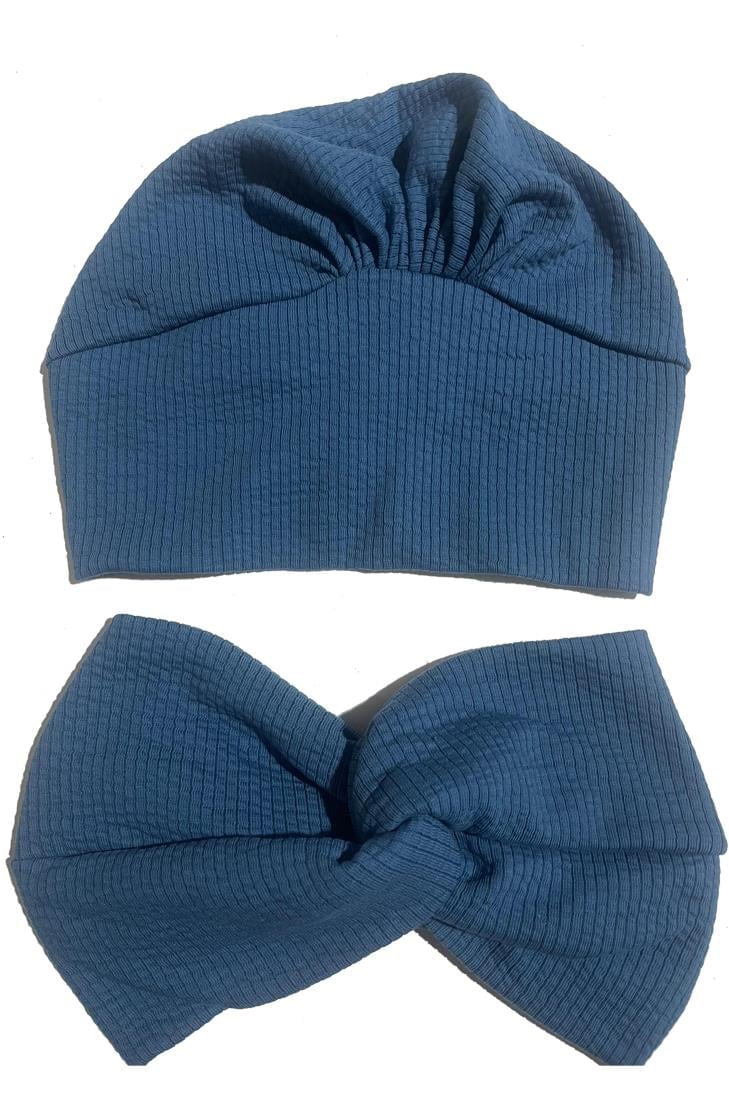 Mavi Burgu Detaylı Bone