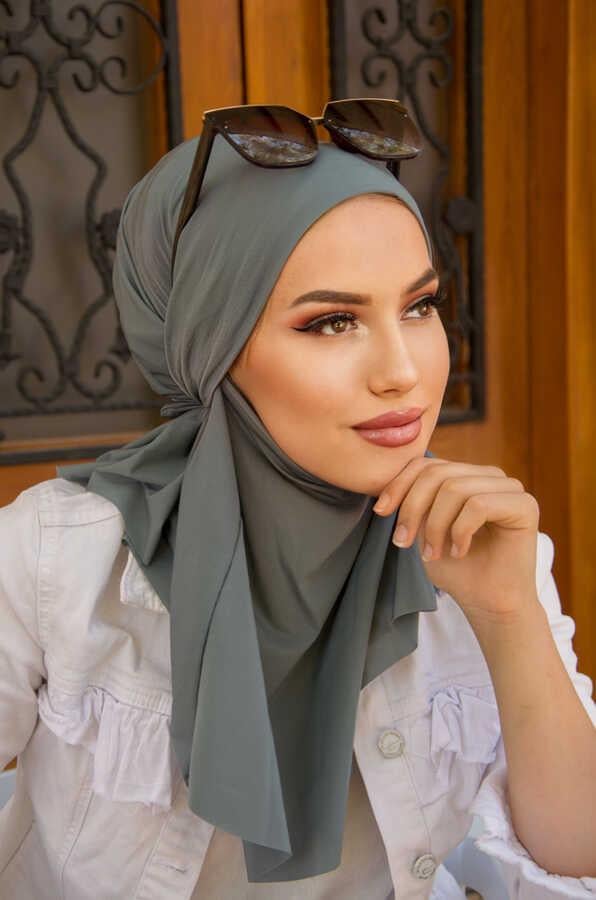 Nefti Yeşil Oversize Hijab