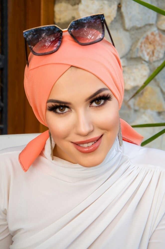 Neon Turuncu Çapraz Bone