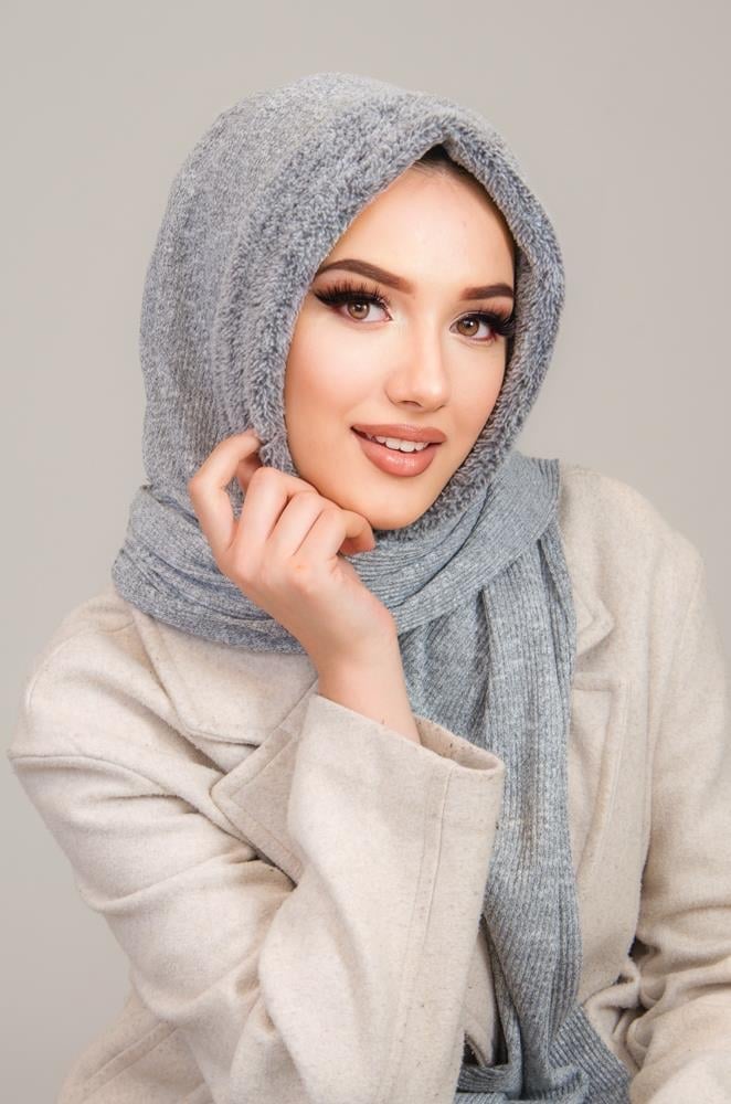 Petrol Köpük Hazır Eşarp