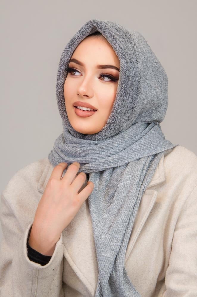 Petrol Köpük Hazır Eşarp