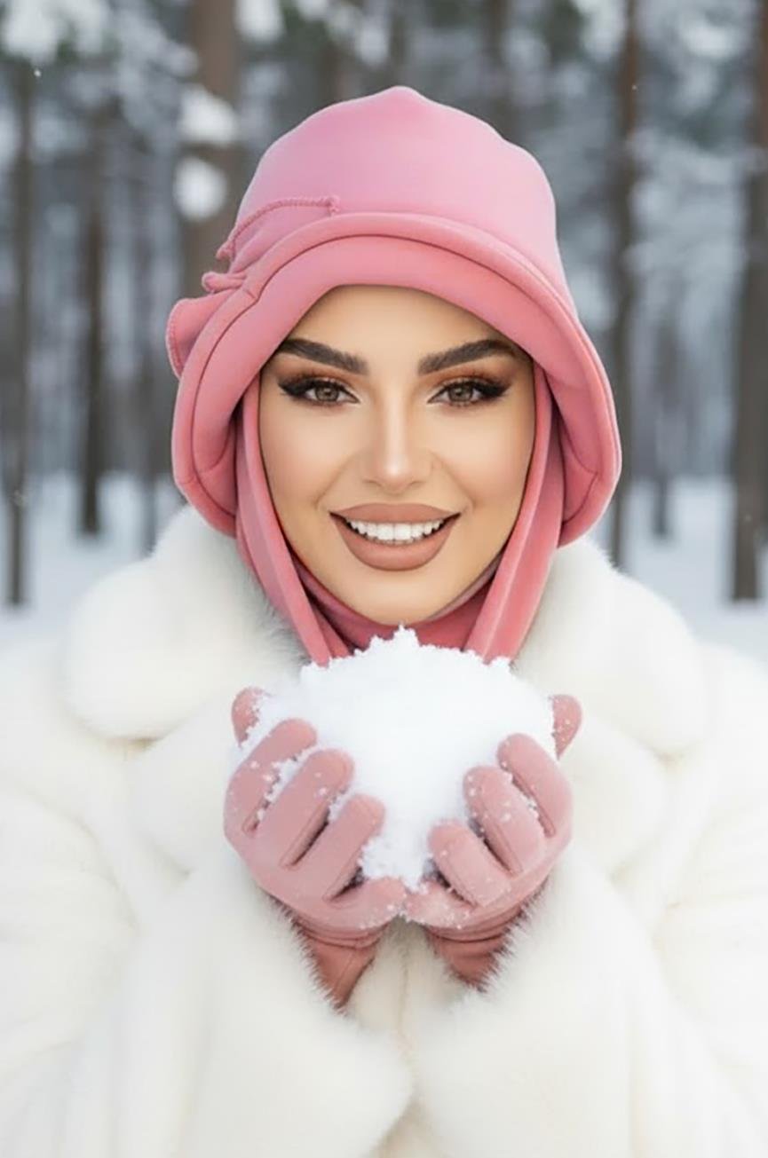 Pudra Aksesuarlı Vintage Şapka