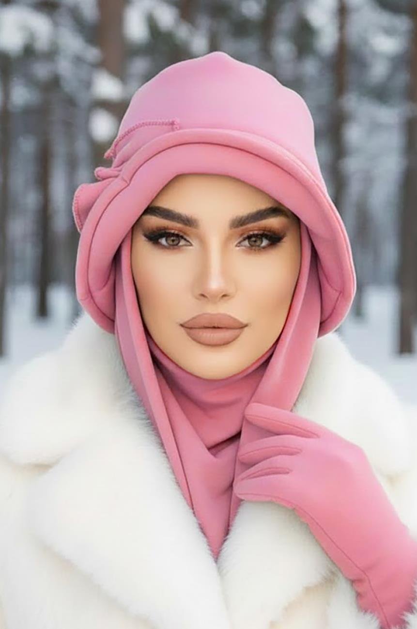 Pudra Aksesuarlı Vintage Şapka