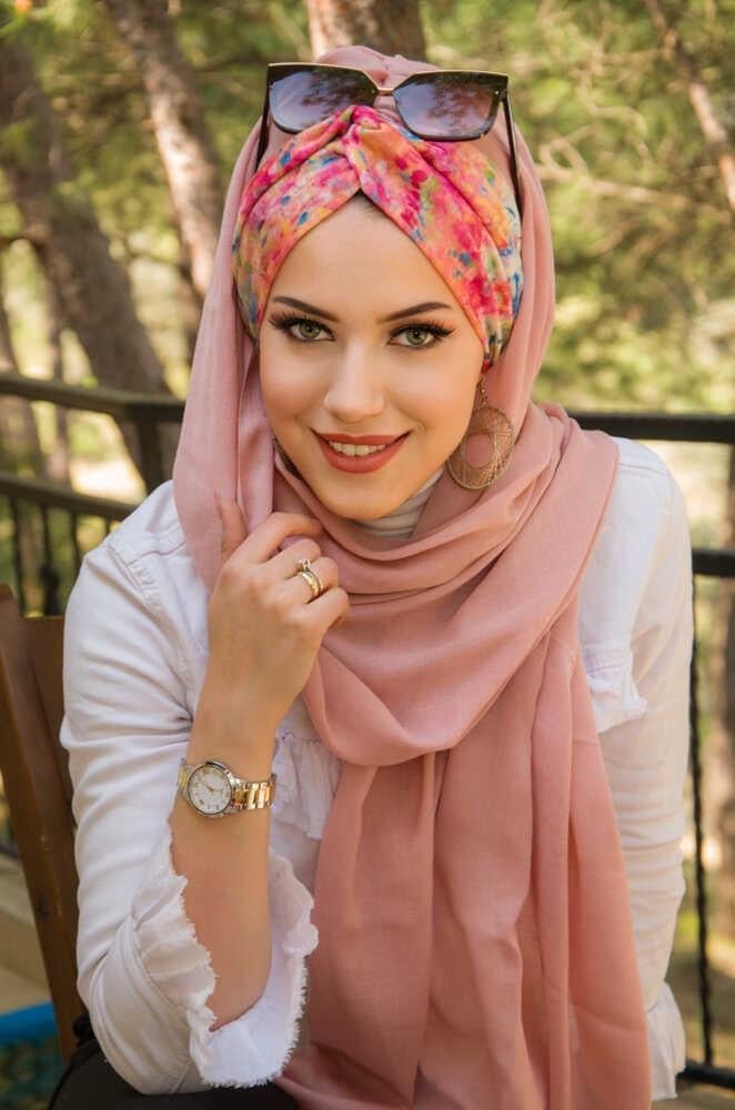 Pudra Benekli Burgu Hazır Şal