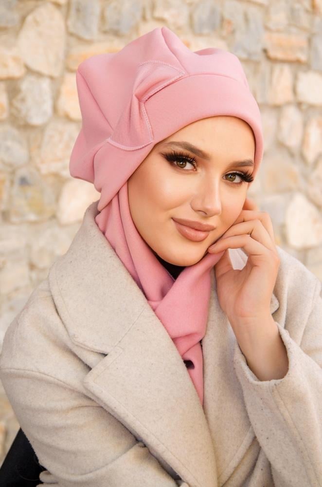 Pudra Fiyonklu Tesettür Bere