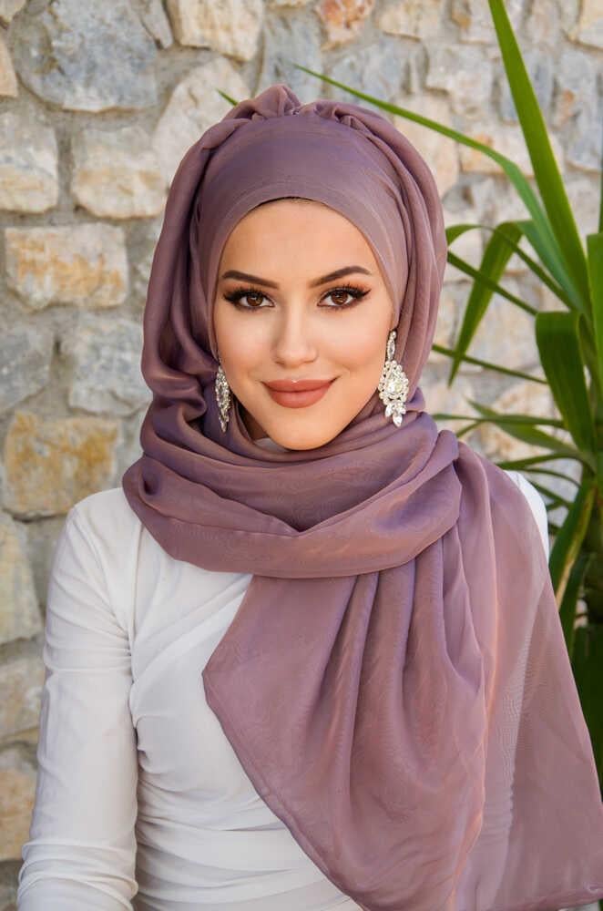 Pudra Janjan Şifon Abiye Şal