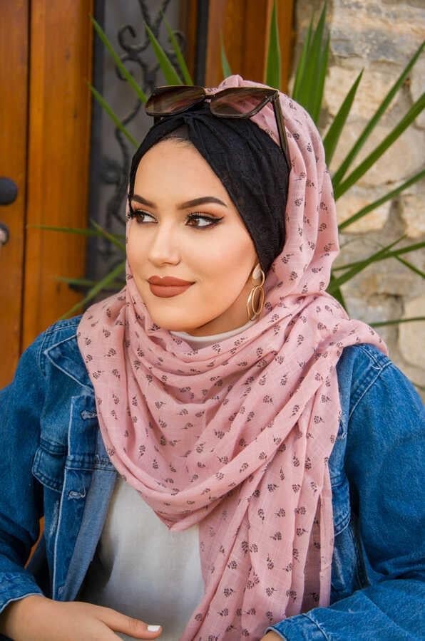 Pudra Koton Bandana Şal - 50100
