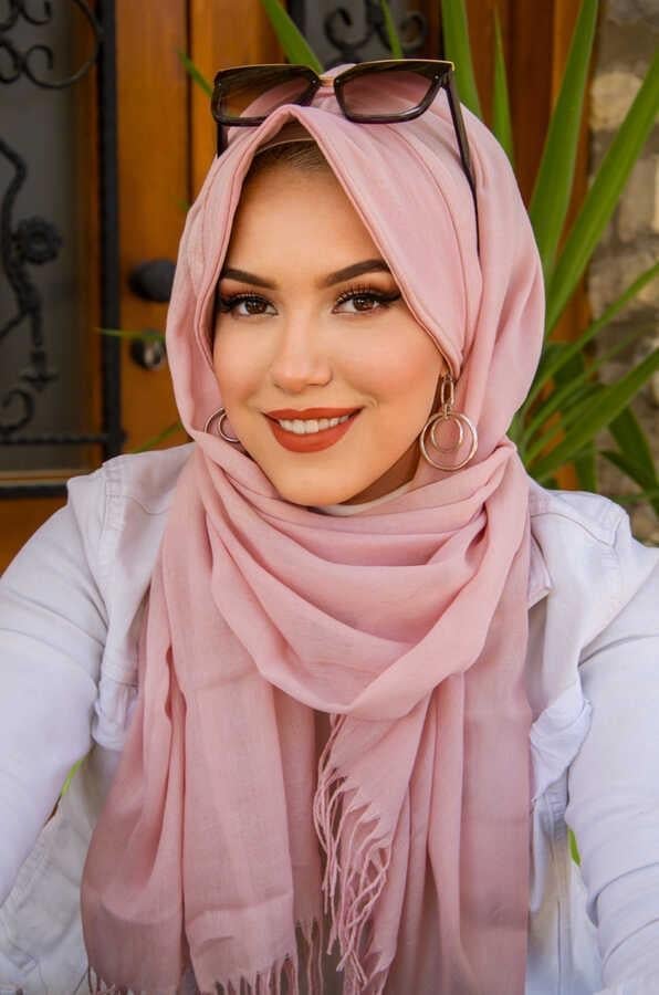 Pudra Şapkalı Şal