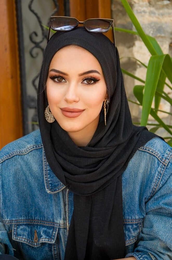 Siyah Bandana Bone Şal