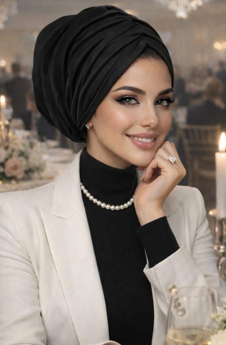 Siyah Büzgülü Bone