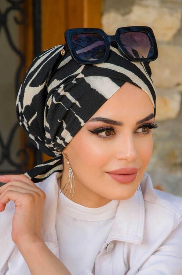 Siyah Degrade Çapraz Bone