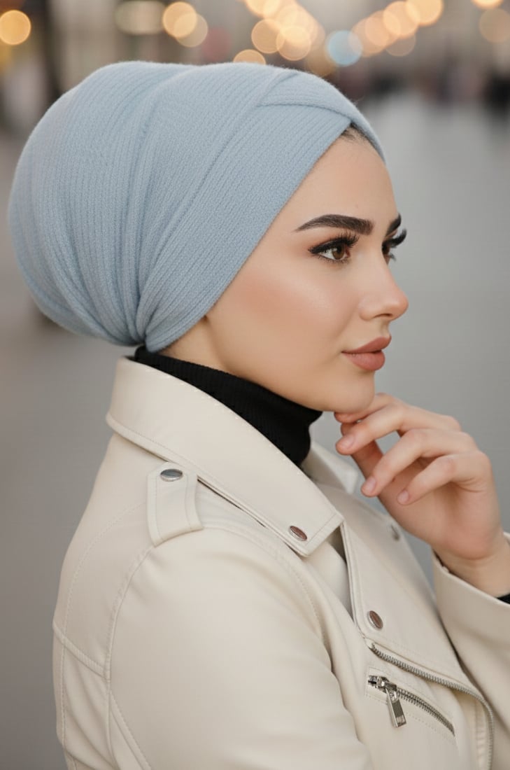 Siyah Desenli Çapraz Bone