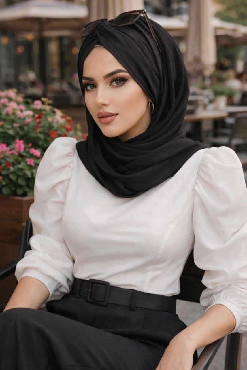 Siyah Düz Burgu Hazır Şal