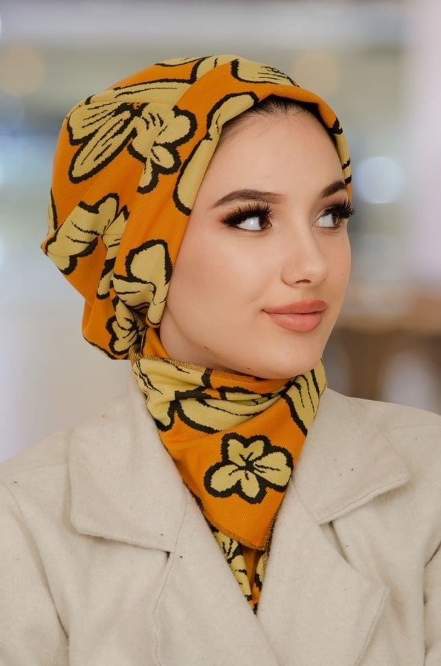 Siyah Fitil Desen Armalı Tesettür Bere