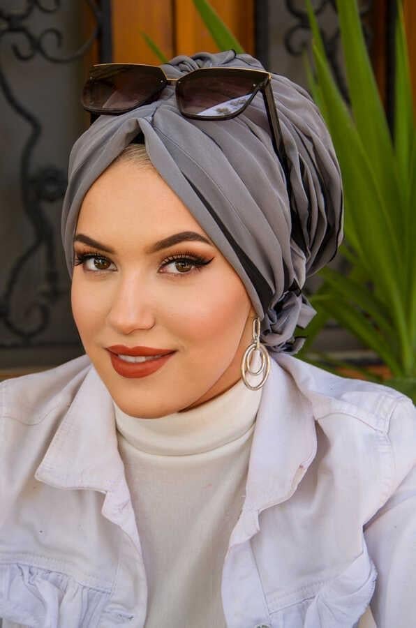 Siyah Gri Tokalı Bone