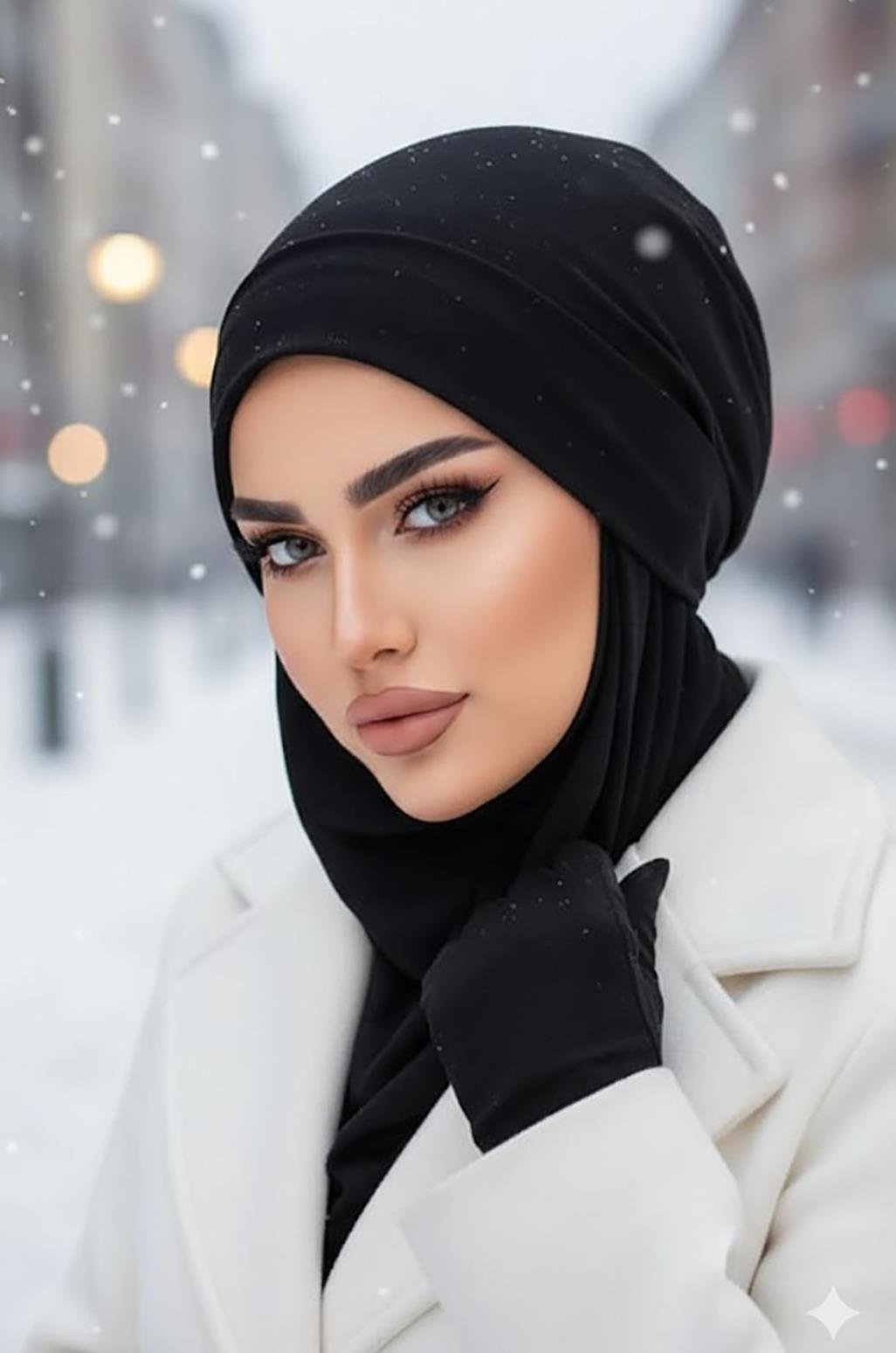 Siyah İnce Maskeli Bere