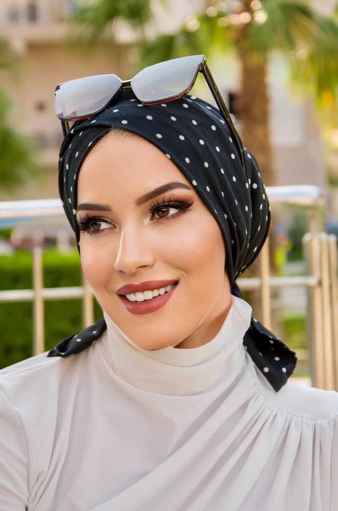 Siyah Puanlı Çapraz Bantlı Deniz - Havuz Bonesi