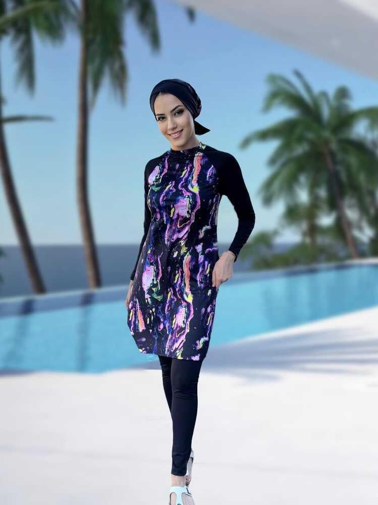 Siyah Rengarenk Mayo Takım