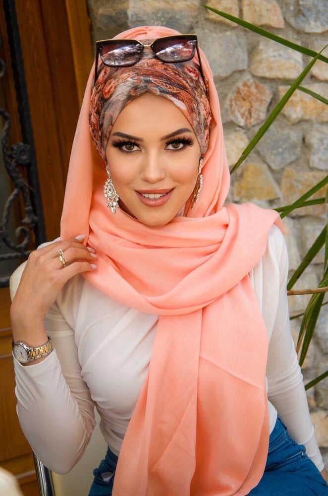 Somon Bahar Çiçek Desen Hazır Şal