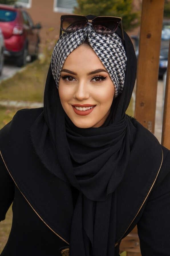 Syah Kazayağı Kışlık Hazır Şal