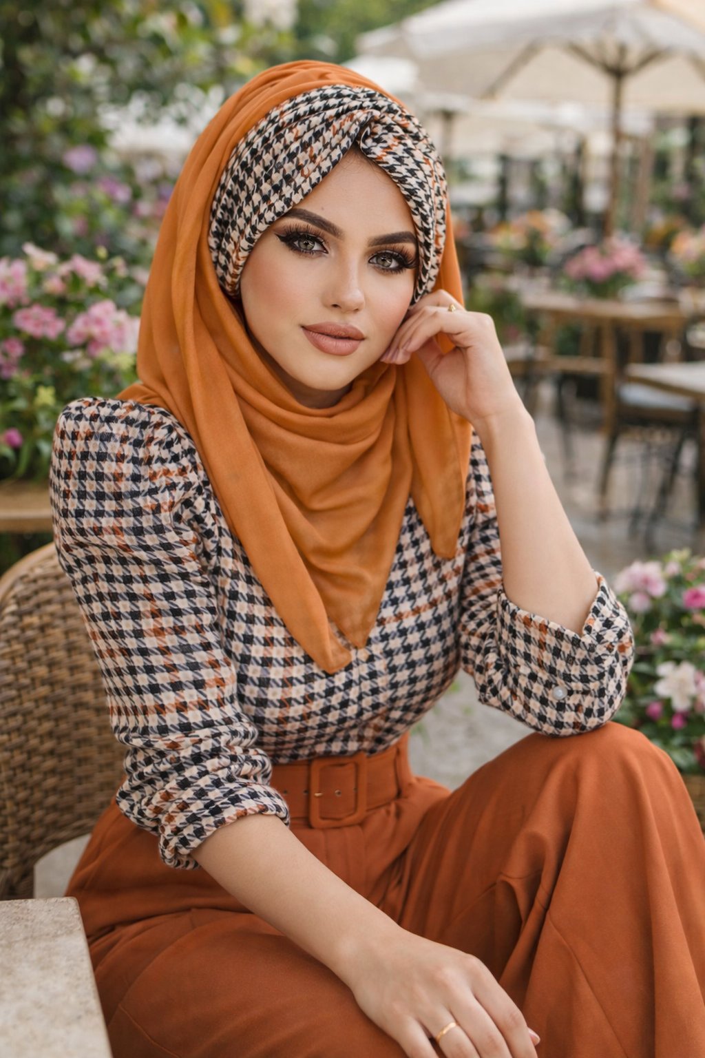 Taba Kazayağı Kışlık Hazır Şal