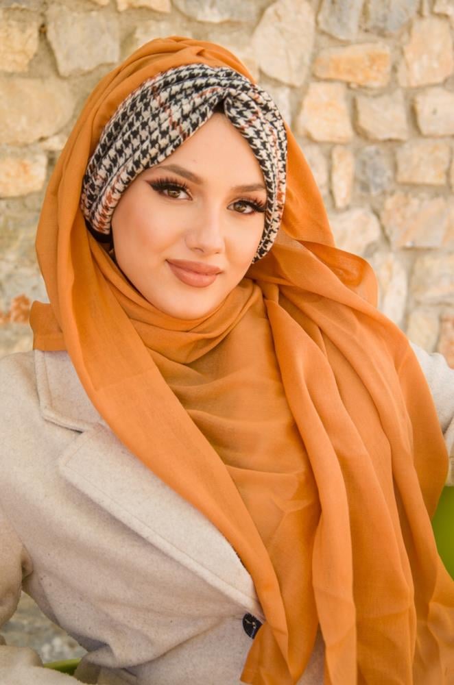 Taba Kazayağı Kışlık Hazır Şal