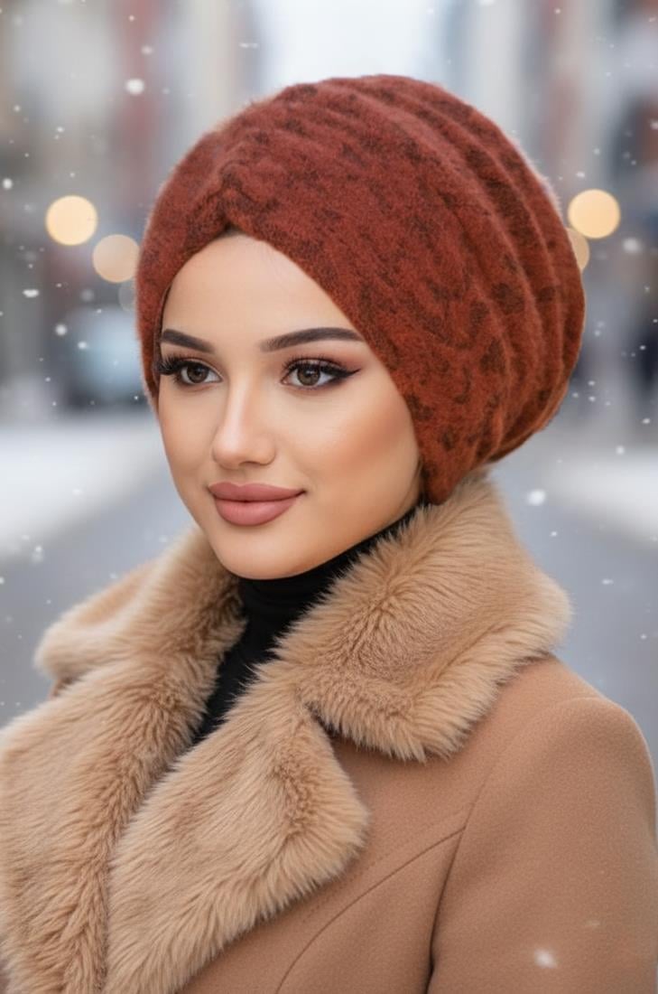 Taba Yumoş Kışlık Büzgülü Bone