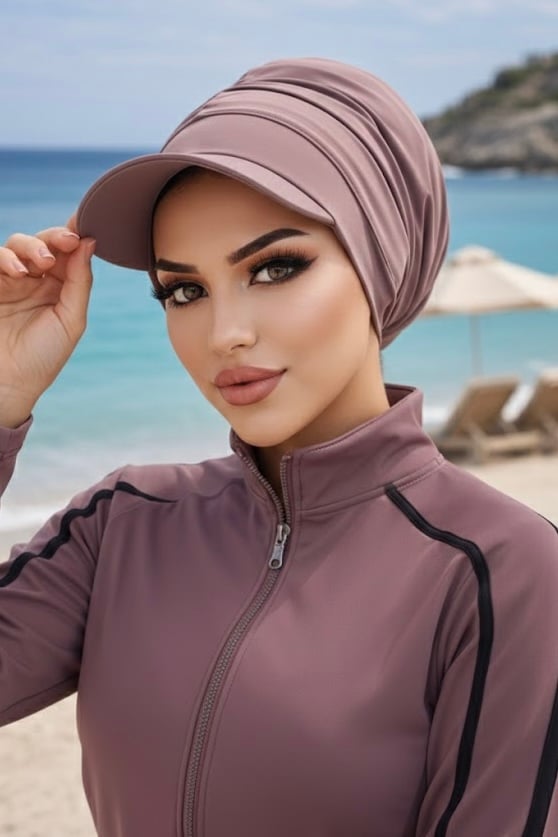 Taş Rengi Havuz - Deniz Şapkası / Mayo Üstüne Kullanılabilir