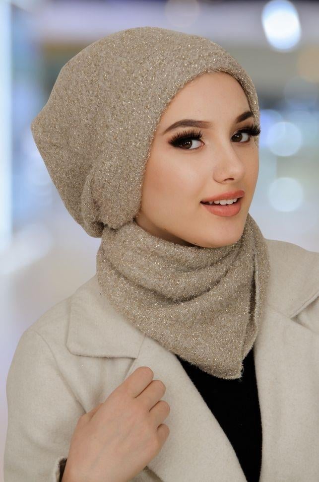 Taş Rengi Tesettür Bere