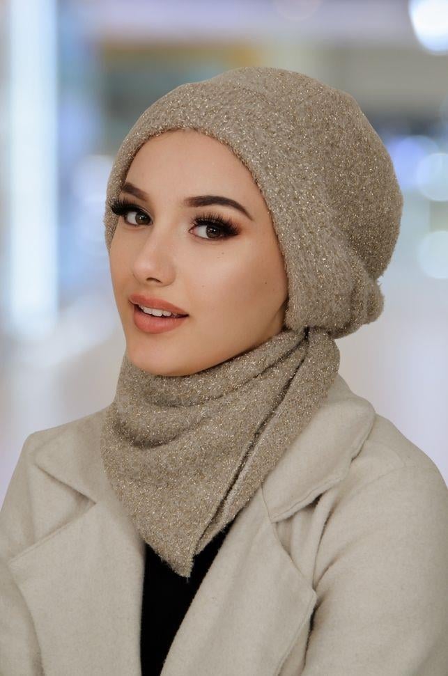 Taş Rengi Tesettür Bere