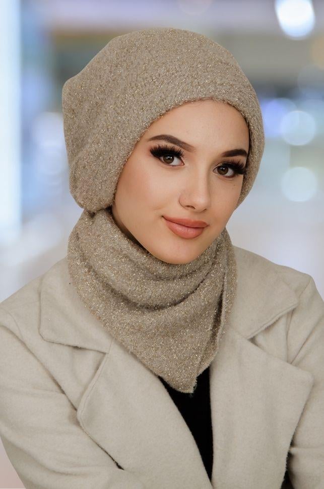 Taş Rengi Tesettür Bere