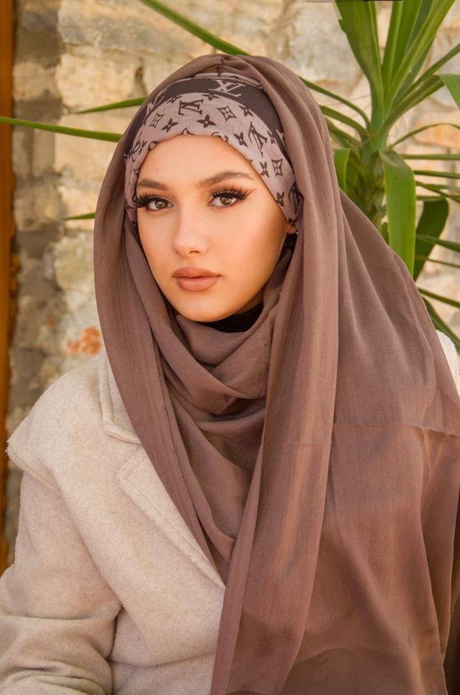 Vizon Marka Desen Bandana Bone Şal