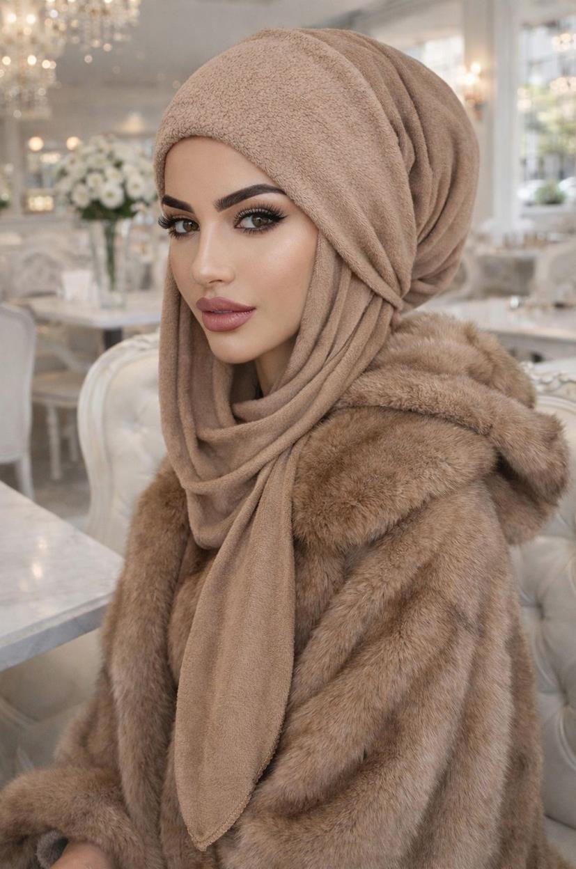 Vizon Triko Kelebek Bone Şal