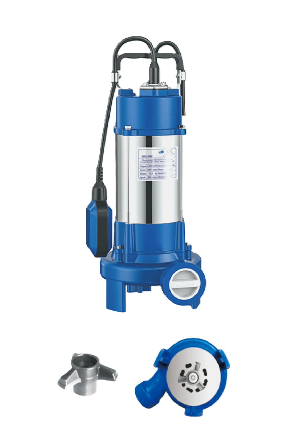 H1550F 2.1 Hp Bıçaklı Parçalayıcılı Flatörlü Kirli Atık Su Foseptik Dalgıç Drenaj Pompası