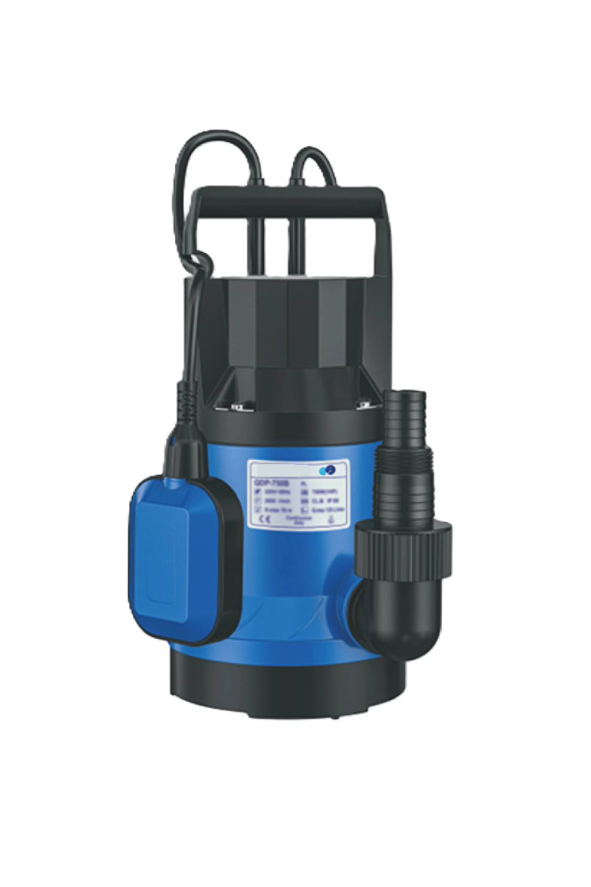 QDP400BW 0.55 Hp Plastik Gövdeli Flatörlü Temiz Az Kirli Atık Su Dalgıç Drenaj Pompası