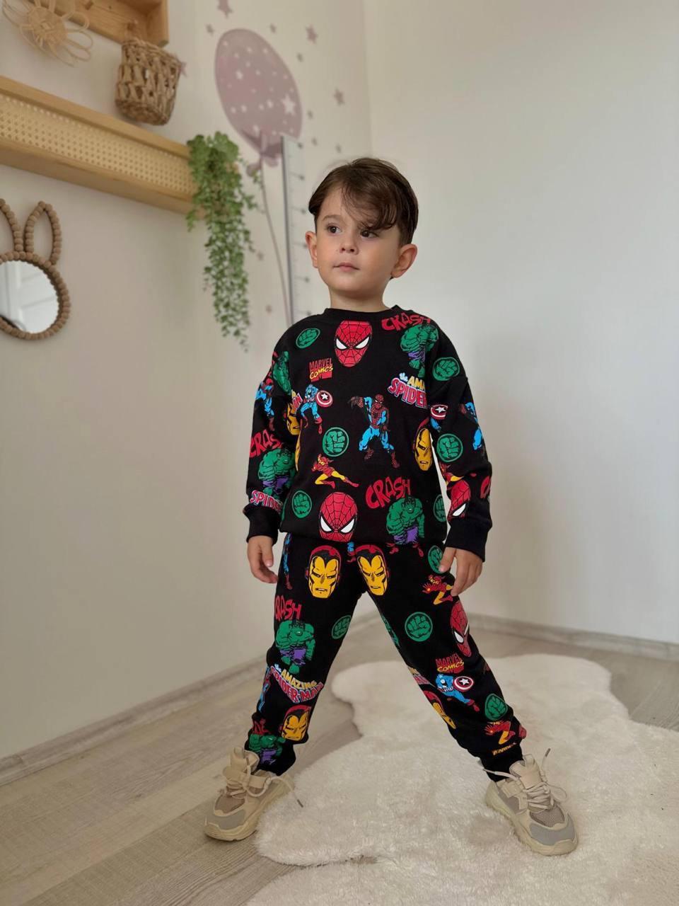 MARVEL KARAKTER BASKILI ERKEK ÇOCUK EŞOFMAN TAKIMI 