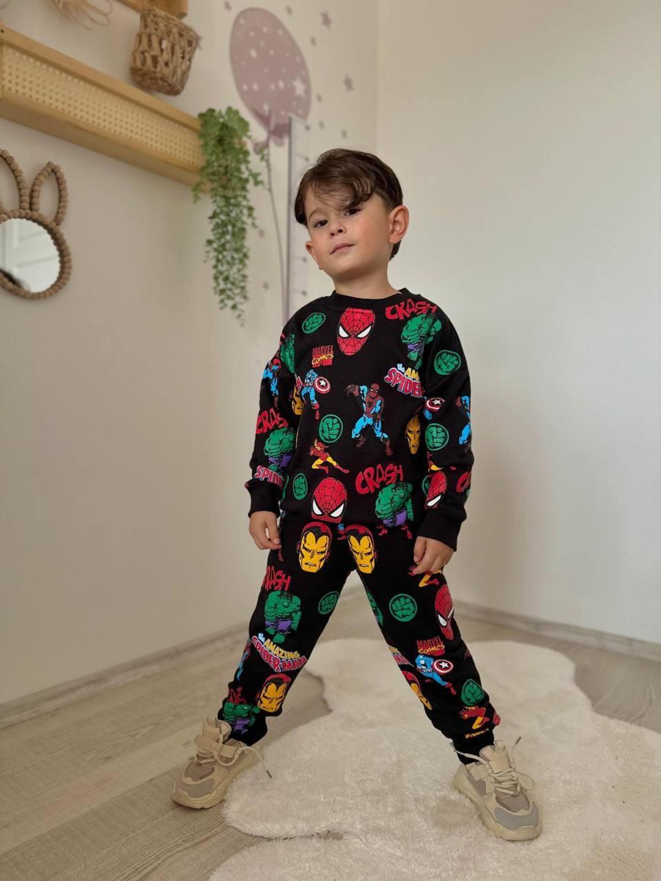 MARVEL KARAKTER BASKILI ERKEK ÇOCUK EŞOFMAN TAKIMI 