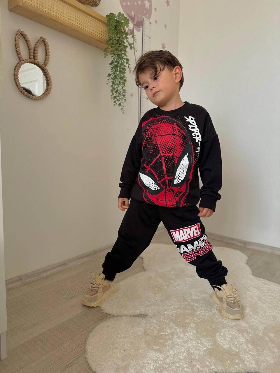 MARVEL SPIDER-MAN BASKILI ERKEK ÇOCUK EŞOFMAN TAKIMI