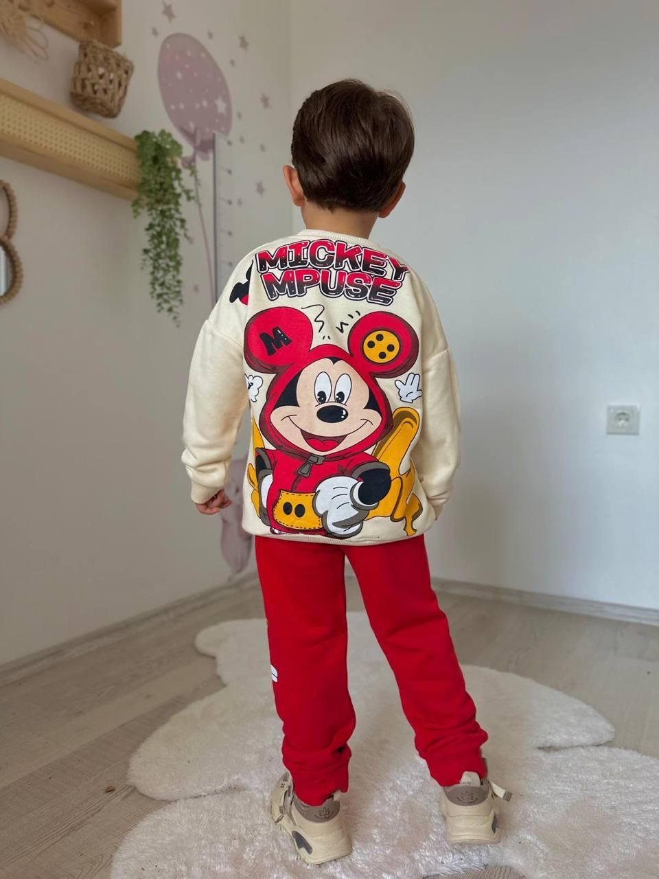 MICKEY MOUSE BASKILI ERKEK ÇOCUK EŞOFMAN TAKIMI