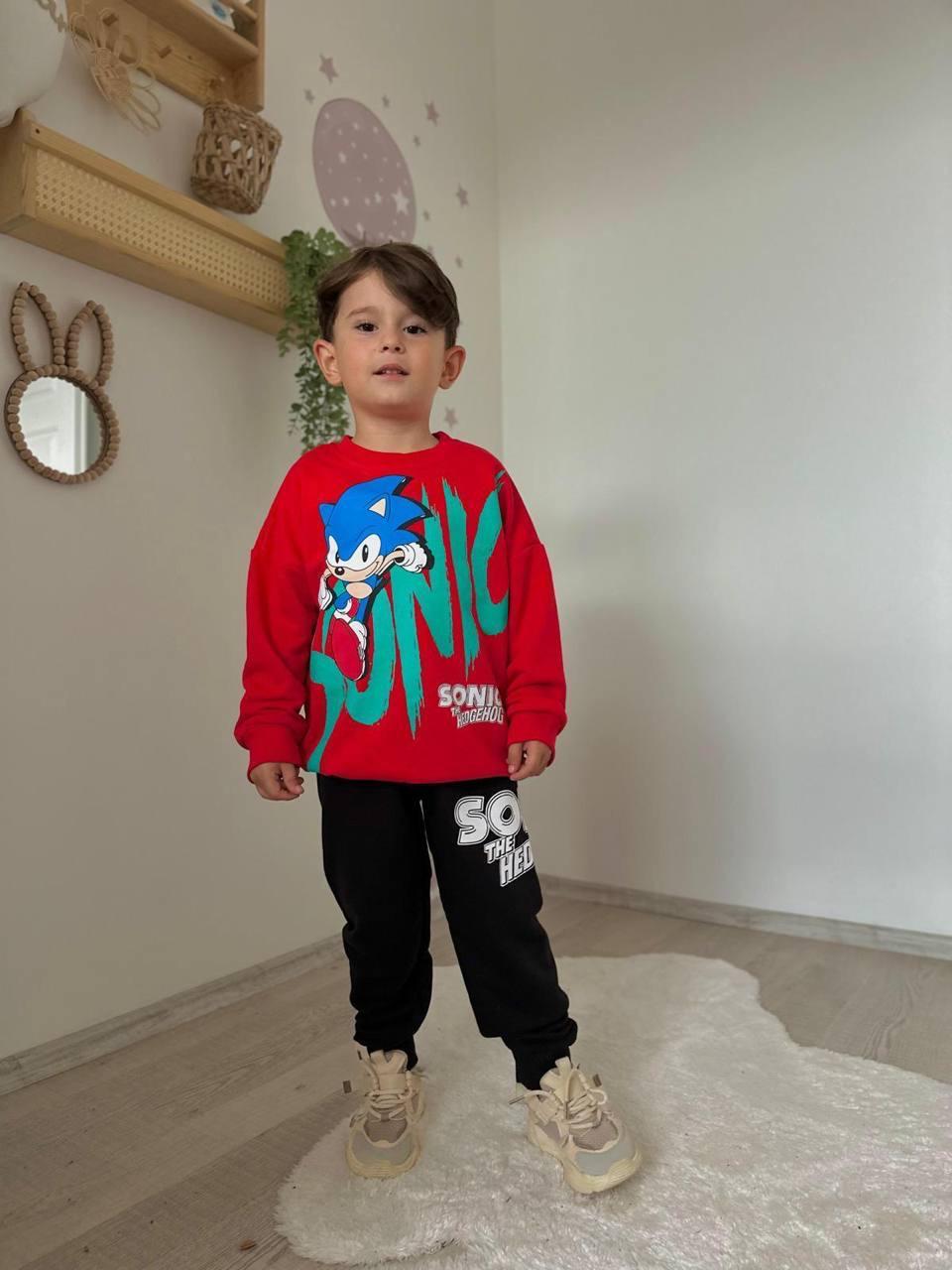 SONIC BASKILI ERKEK ÇOCUK EŞOFMAN TAKIMI