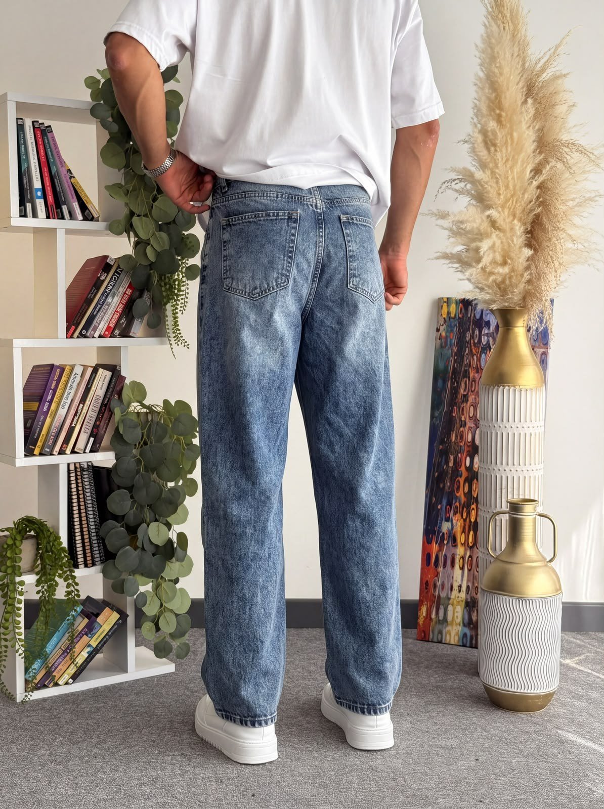 Baggy Kalıp Kot Pantolon Jeans Açık Mavi
