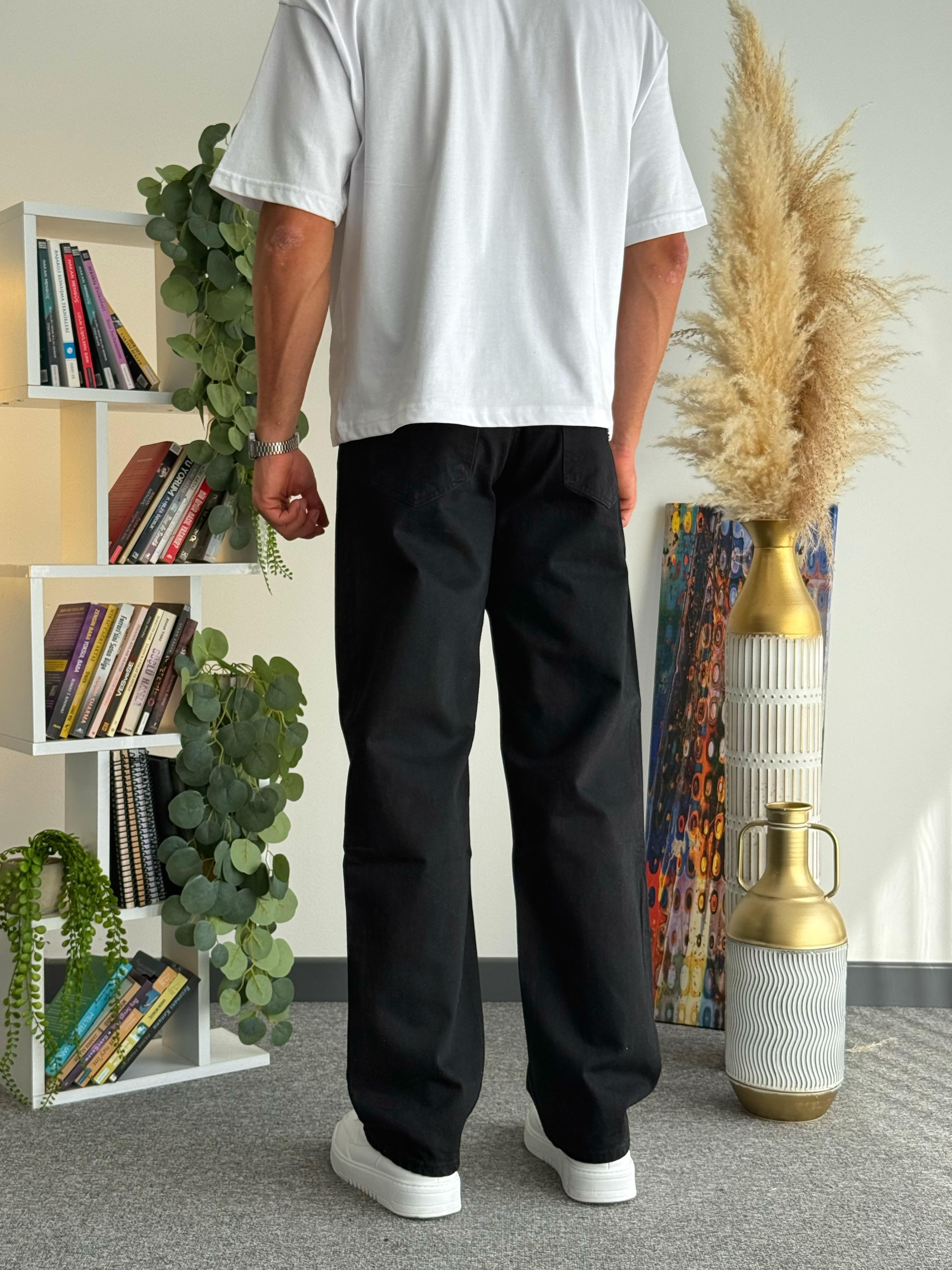 Baggy Kalıp Kot Pantolon Jeans Siyah