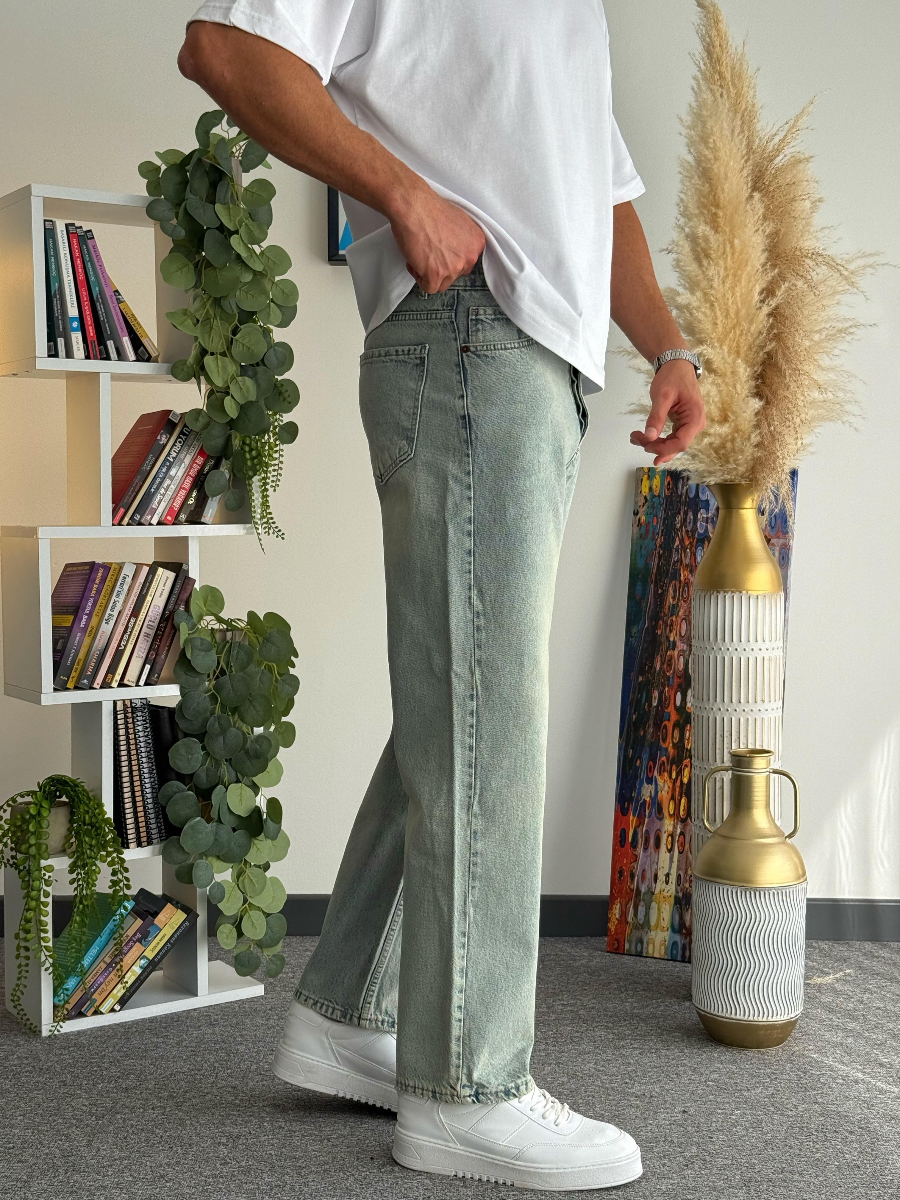 Baggy Kalıp Kot Pantolon Jeans Vintage Yıkama