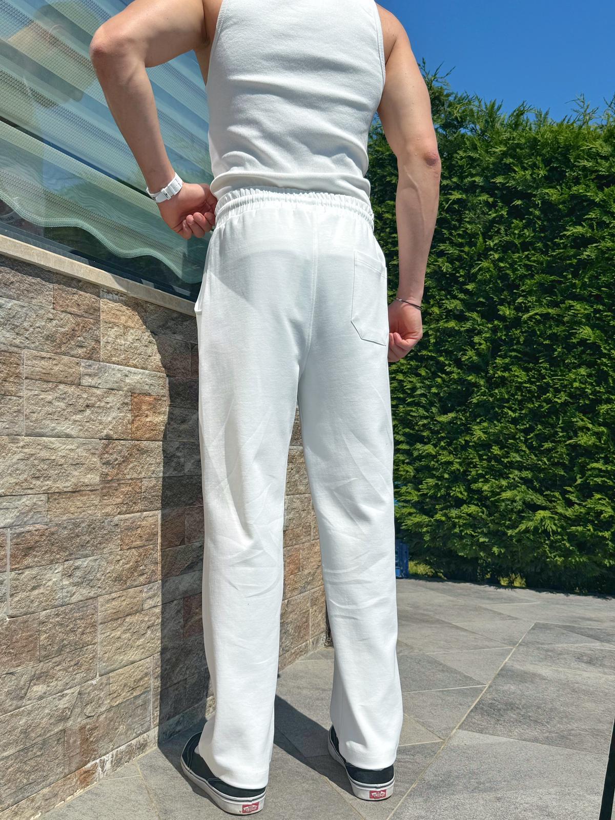 Beyaz Premium Oversize Rahat Eşofman Takım