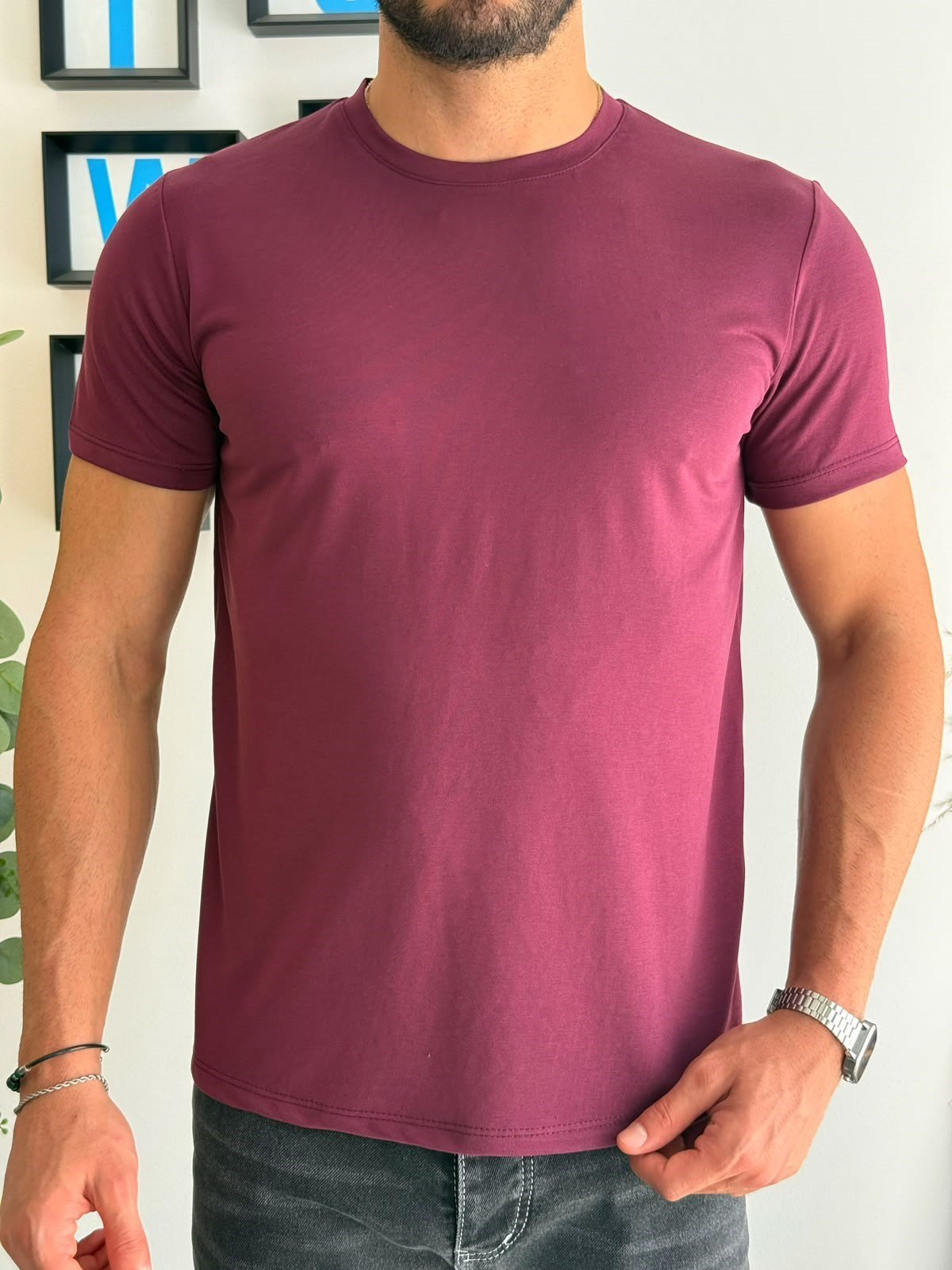Bordo Muscle Fit T-Shirt